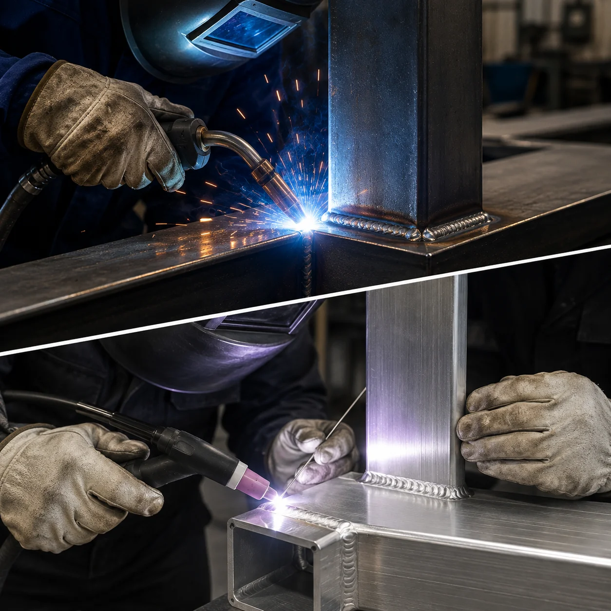 Aluminium and steel welding