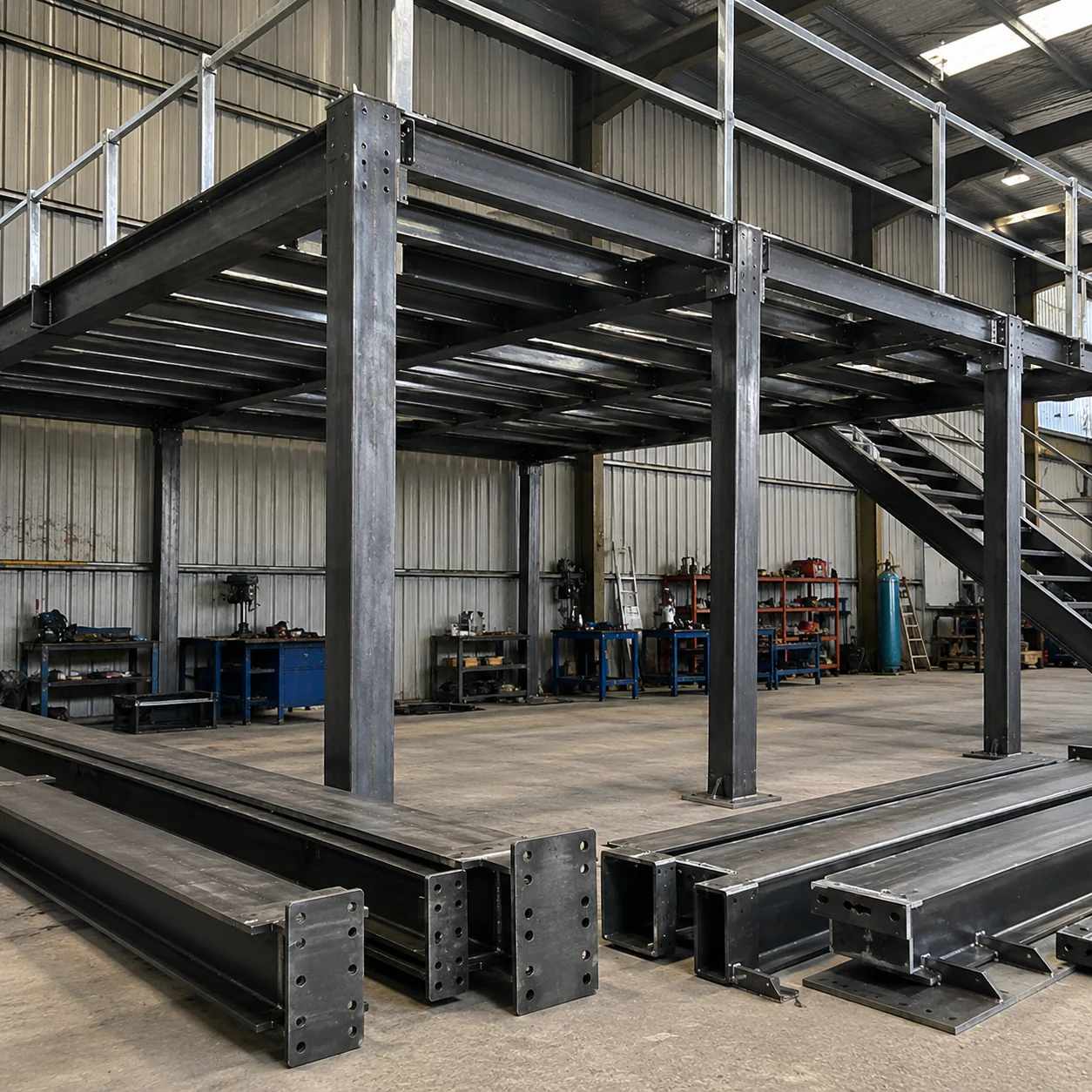 Mezzanine structural components